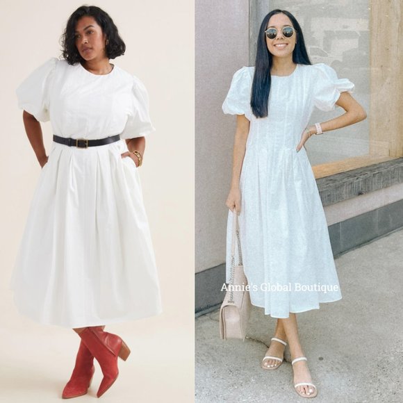 RARE NWT ANTHROPOLOGIE Eri + Ali Corset-Seamed Midi Dress - Picture 6 of 16